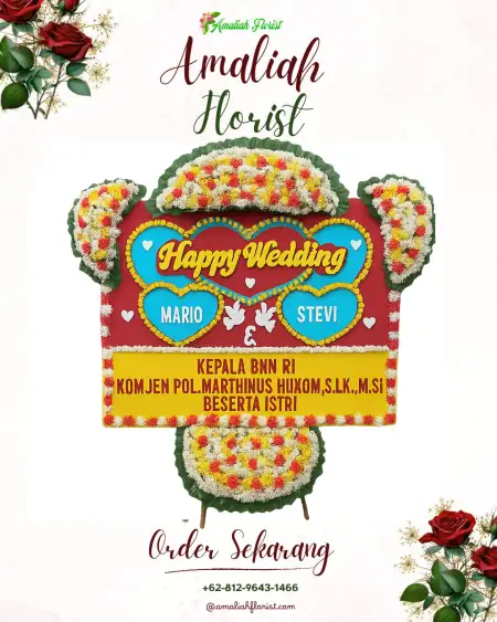 Papan Bunga Pernikahan Tunjungan